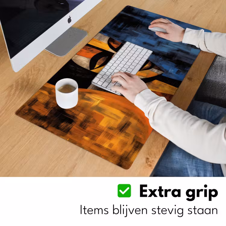 Abstract - Portret - Kleurvakken Muismat XXL klein -sfeer3