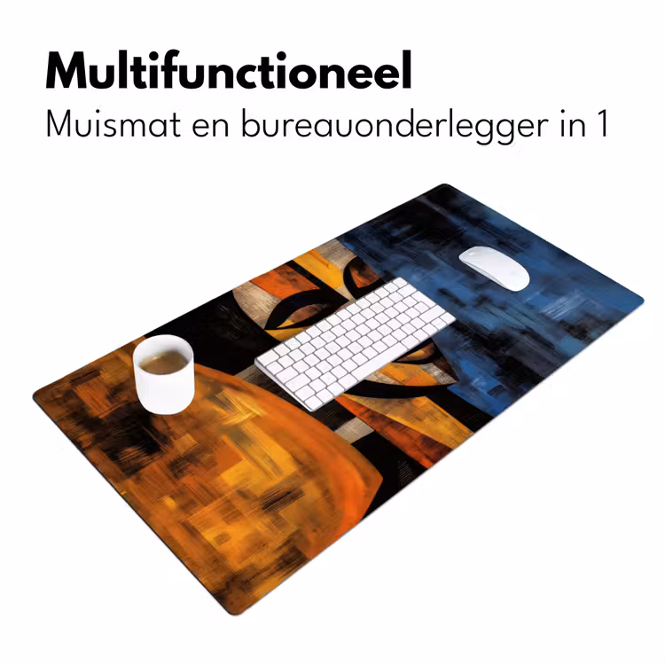 Abstract - Portret - Kleurvakken Muismat XXL klein -sfeer4