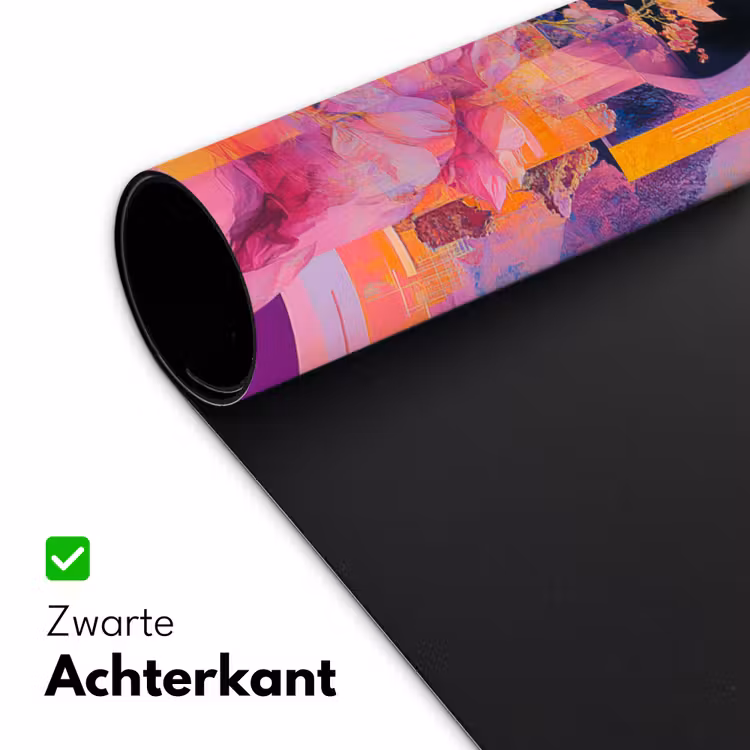Abstract - Portret - Vrouw - Kleurrijk Muismat XXL klein -sfeer2