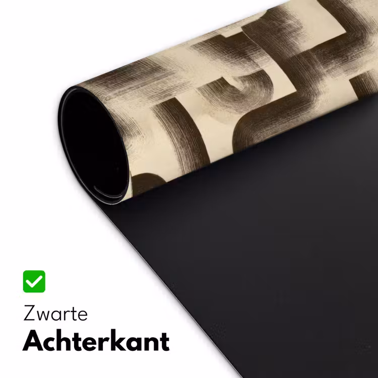 Abstract - Retro - Zwart Muismat XXL klein 681 -sfeer2