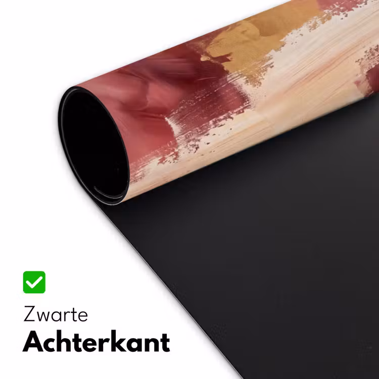 Abstract - Rood - Goud - Modern - Kunst Muismat XXL klein -sfeer2