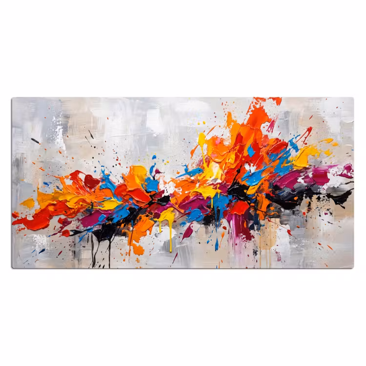 Abstract - Schilderij - Kleurrijk - Dynamisch Muismat XXL klein -3d_leeg