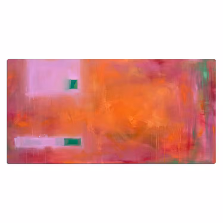 Abstract - Vlakken - Kunst - Modern - Oranje Muismat XXL klein -3d_leeg