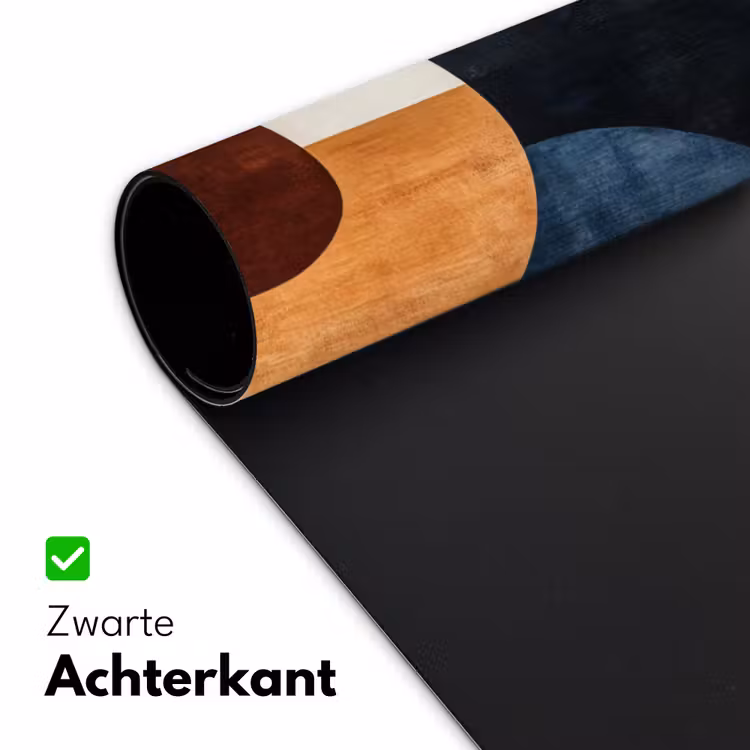 Abstract - Vormen - Donkerblauw Muismat XXL klein -sfeer2