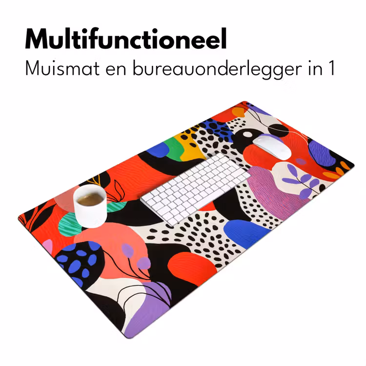Abstract - Vormen - Kleuren - Stippen Muismat XXL klein -sfeer4