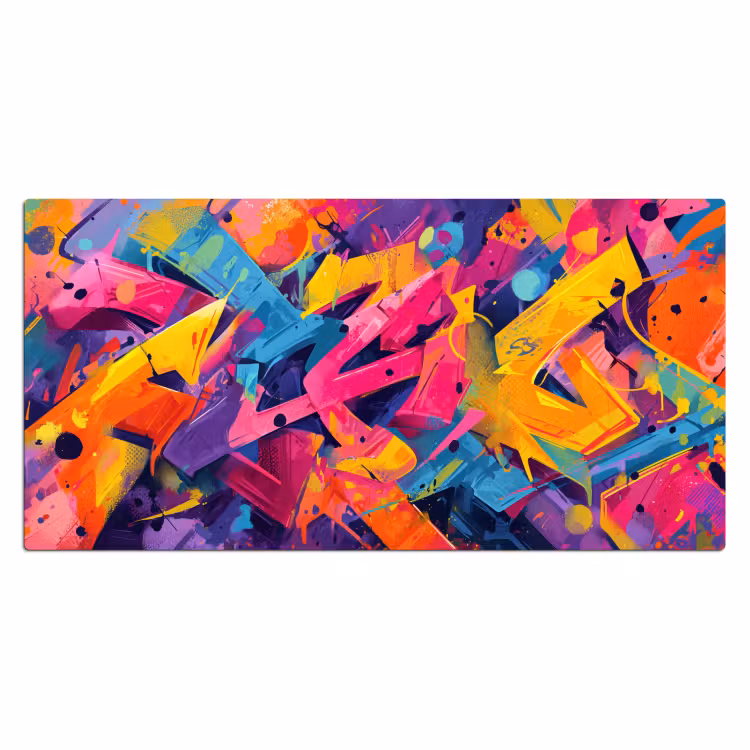 Abstract - Vormen - Kleurrijk Muismat XXL klein -3d_leeg