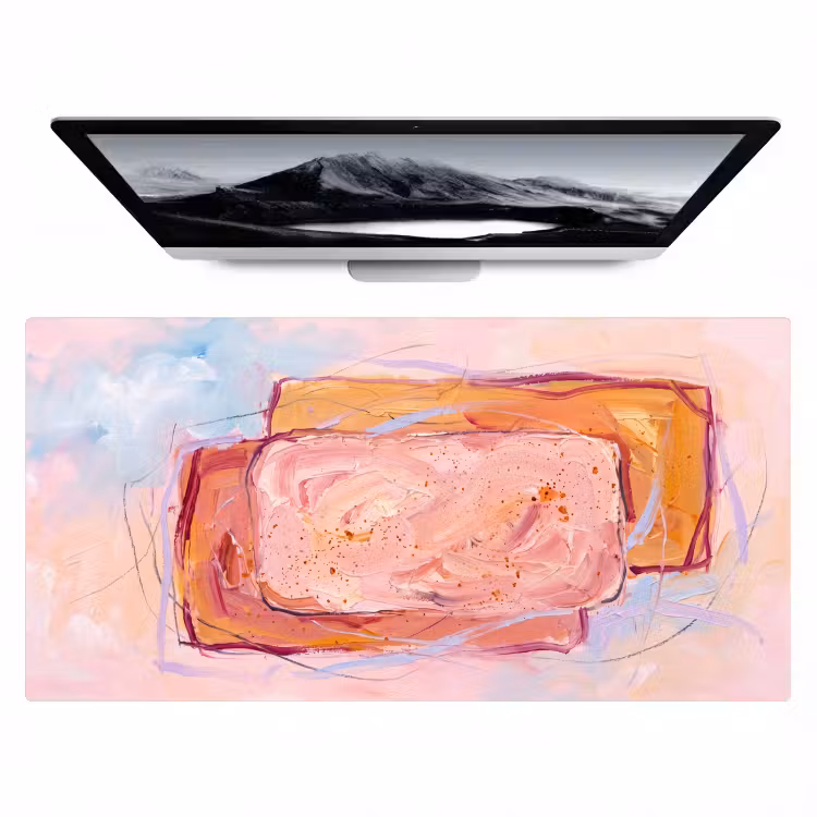 Abstract - Vormen - Modern - Roze Muismat XXL klein -zzz3d