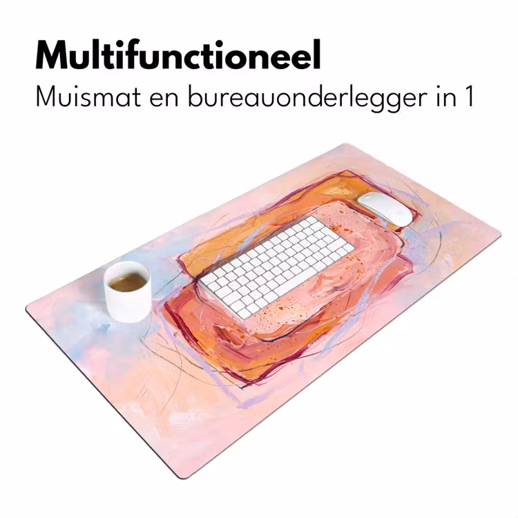Abstract - Vormen - Modern - Roze Muismat XXL klein -sfeer4