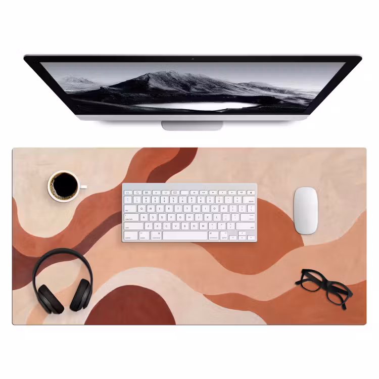 Abstract - Vormen - Organisch - Aardetinten - Modern Muismat XXL klein -3d