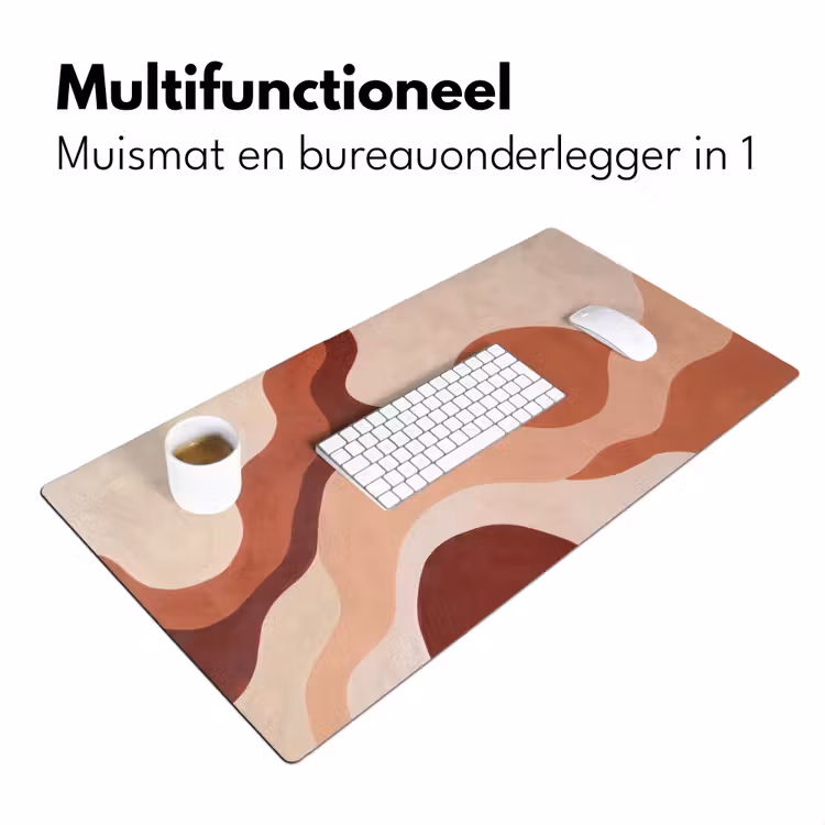 Abstract - Vormen - Organisch - Aardetinten - Modern Muismat XXL klein -sfeer4