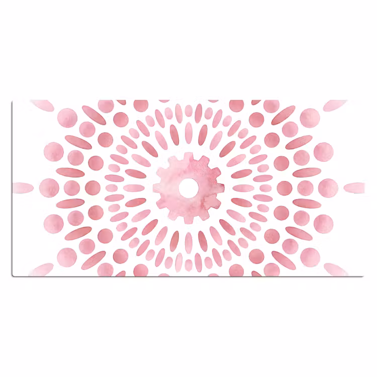 Abstract - Vormen - Patroon - Aquarel - Roze Muismat XXL klein -3d_leeg