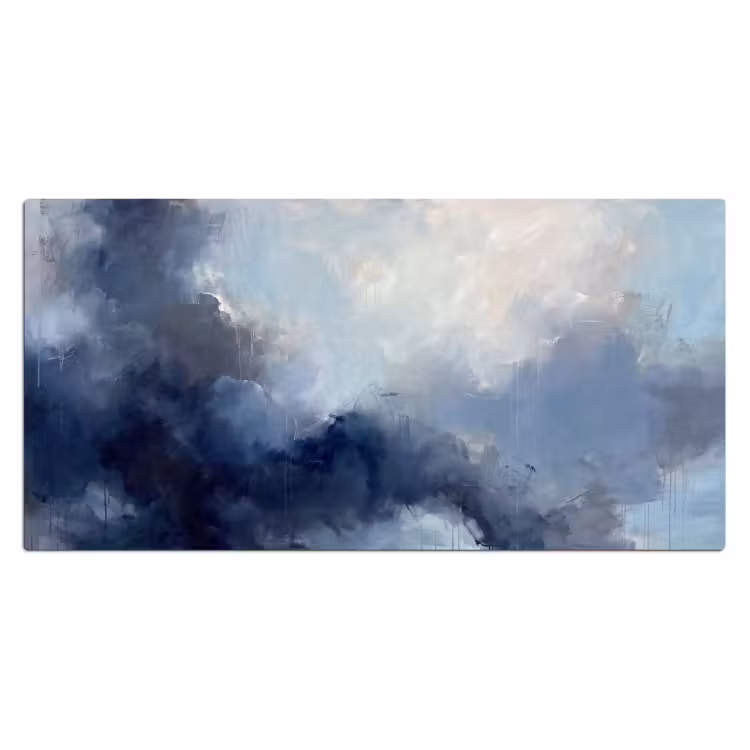 Abstract - Wolken - Modern - Blauw - Kunst Muismat XXL klein -3d_leeg