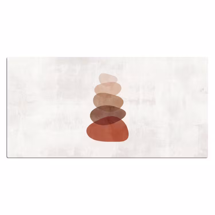 Abstractie - Gestapeld - Balans - Modern - Aardetinten Muismat XXL klein -3d_leeg