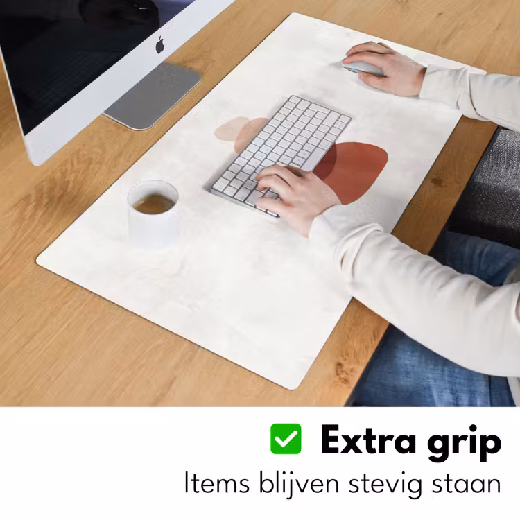 Abstractie - Gestapeld - Balans - Modern - Aardetinten Muismat XXL klein -sfeer3