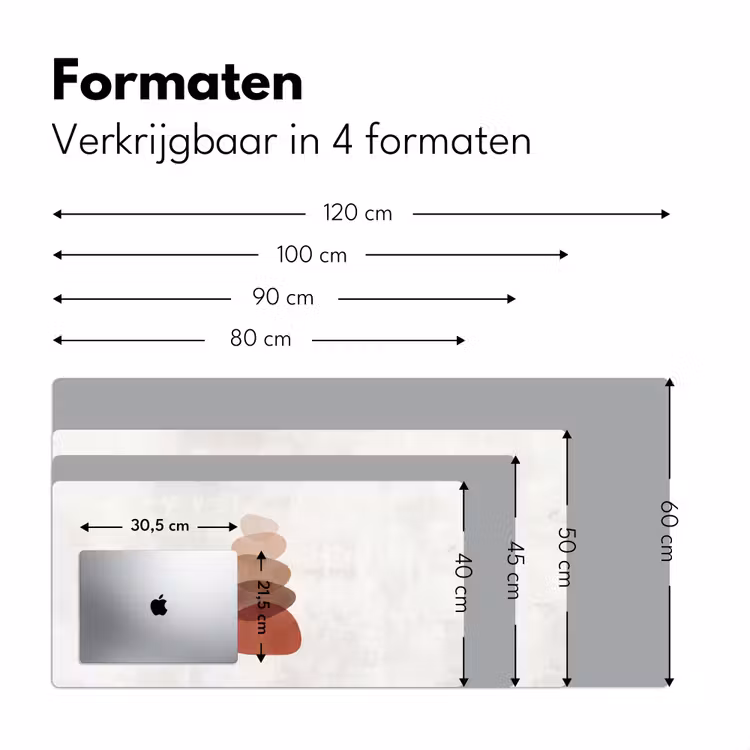 Abstractie - Gestapeld - Balans - Modern - Aardetinten Muismat XXL klein -sfeer5