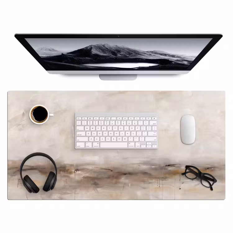 Abstrakt - Landschap - Modern - Beige - Kunst Muismat XXL klein -3d