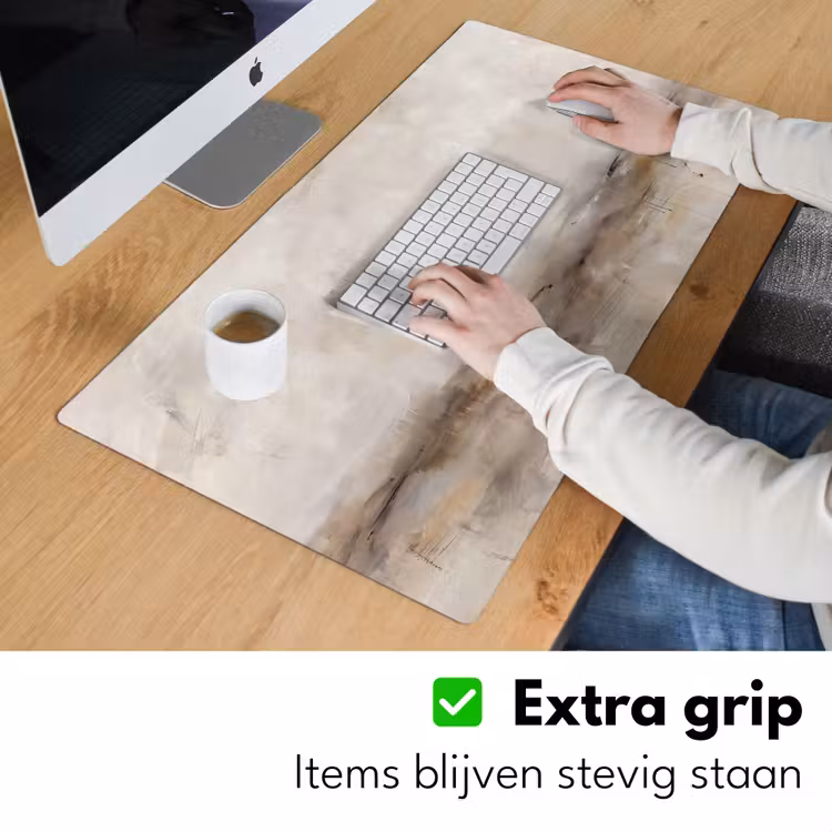 Abstrakt - Landschap - Modern - Beige - Kunst Muismat XXL klein -sfeer3