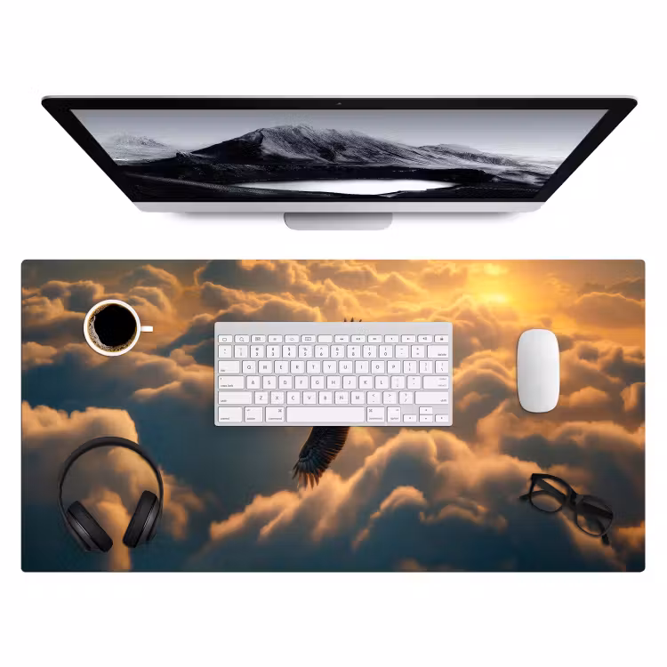 Adelaar - Wolken - Zon Muismat XXL klein -3d
