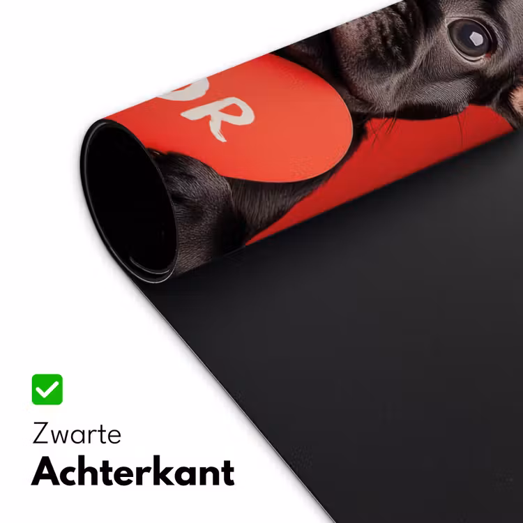 Amor - Hond - Hartje - Rood Muismat XXL klein -sfeer2
