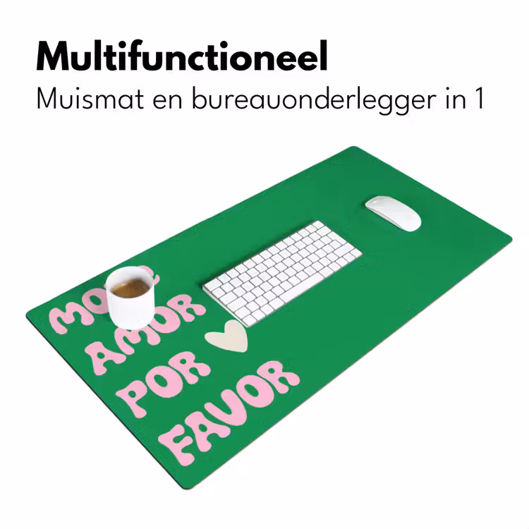Amor - Valentijn - Groen - Tekst Muismat XXL klein -sfeer4
