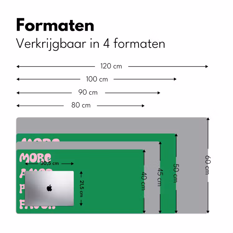 Amor - Valentijn - Groen - Tekst Muismat XXL klein -sfeer5
