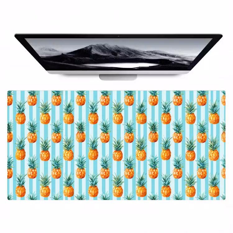 Ananas - Strepen - Groen Muismat XXL klein 681 -zzz3d