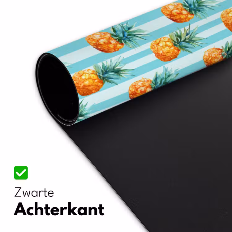 Ananas - Strepen - Groen Muismat XXL klein 681 -sfeer2