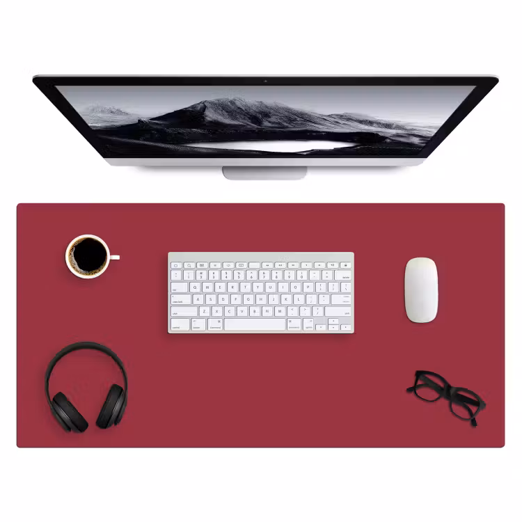 Antique - Ruby - Rood Muismat XXL klein 681 -3d