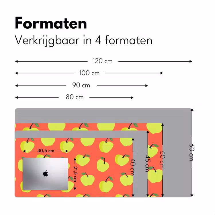 Appels - Modern - Groen Muismat XXL klein 681 -sfeer5