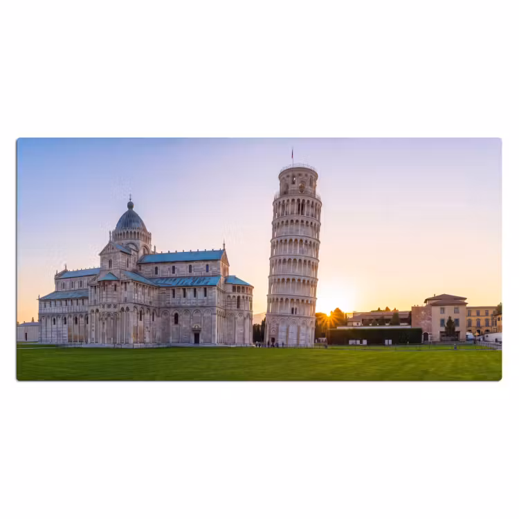Architectuur - Toren - Pisa - Italië - Zonsondergang Muismat XXL klein -3d_leeg