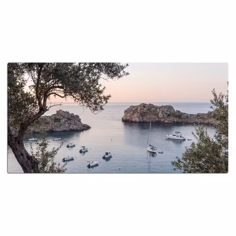 Bureau onderlegger - Baai - boten - zonsondergang - Baai - boten - zonsondergang Muismat XXL klein
