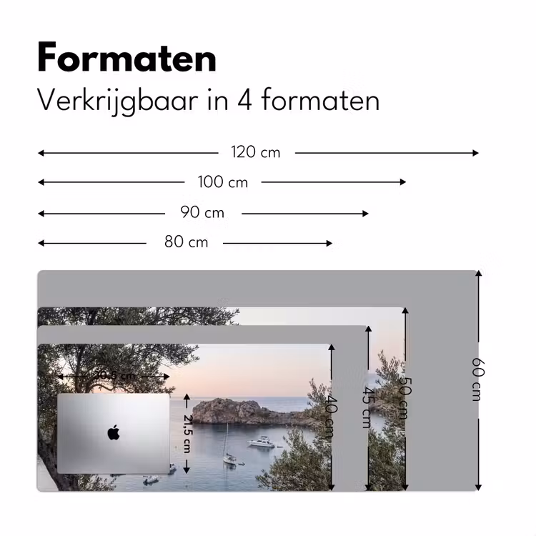 Bureau onderlegger - Baai - boten - zonsondergang - Baai - boten - zonsondergang Muismat XXL klein