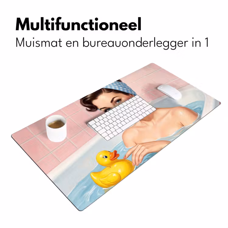 Badkamer - Eend - Blauw Muismat XXL klein -sfeer4