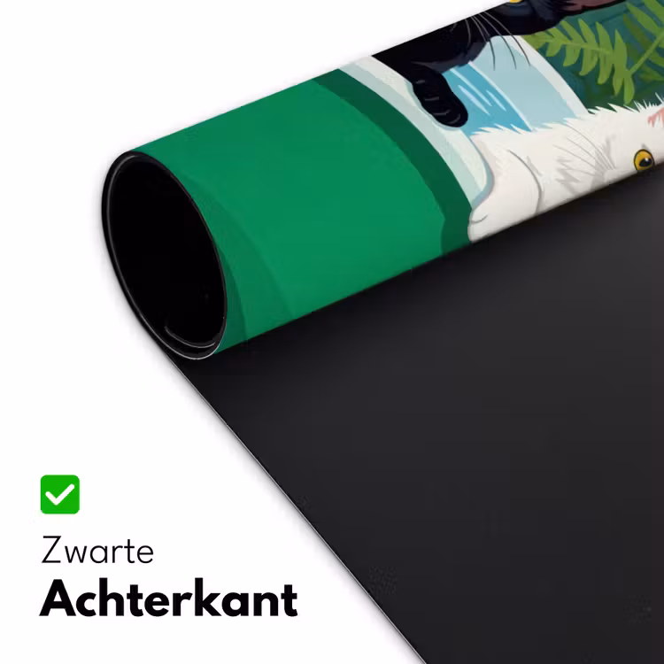 Badkamer - Kattenparade - Kleurrijk Muismat XXL klein -sfeer2