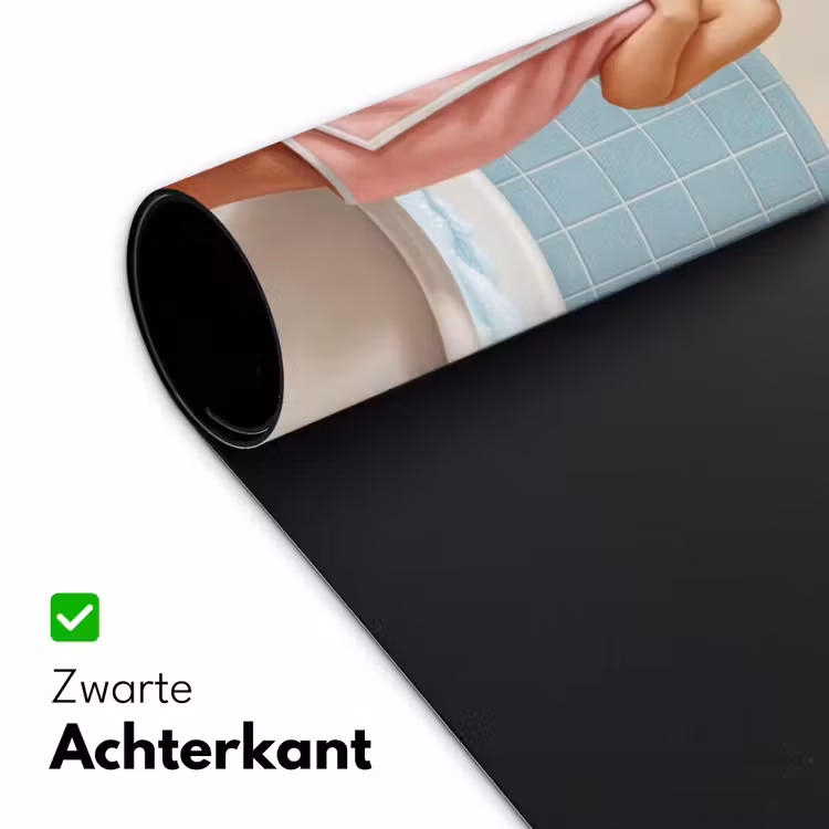 Badkamer - Vrouw - Roze Muismat XXL klein -sfeer2