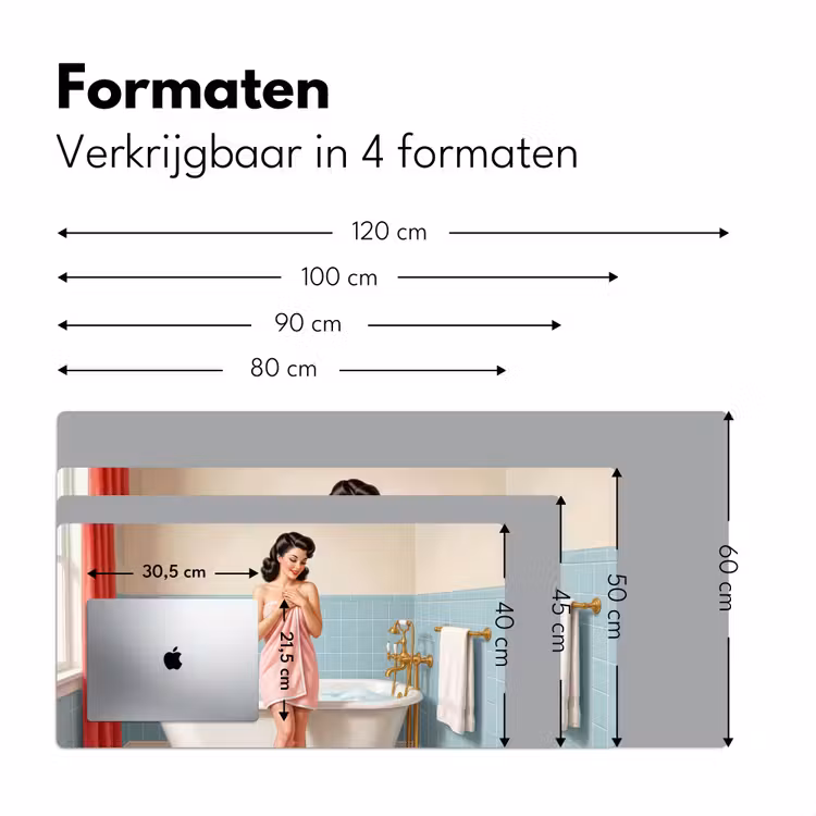 Badkamer - Vrouw - Roze Muismat XXL klein -sfeer5
