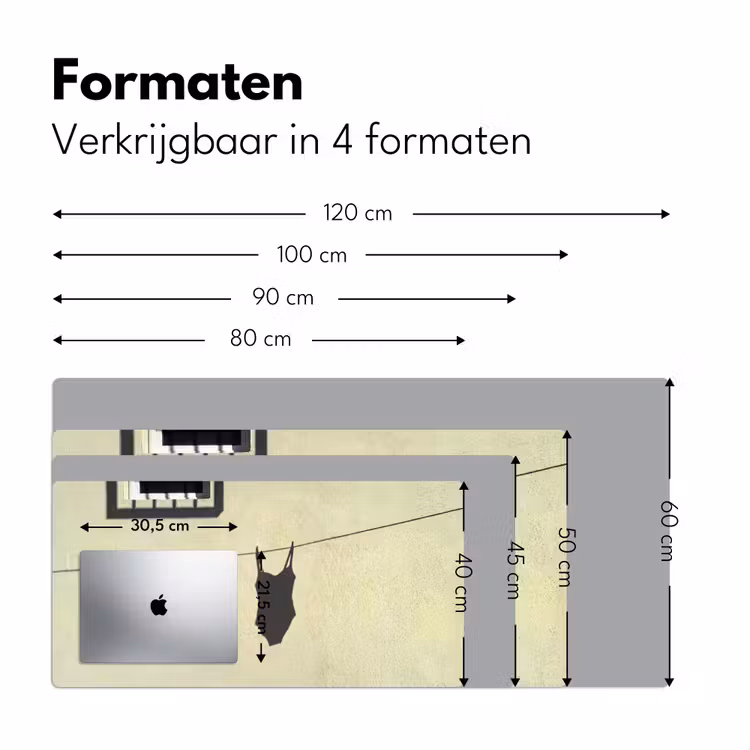 Badpak - Schaduw - Muur - Zomer - Minimalistisch Muismat XXL klein -sfeer5