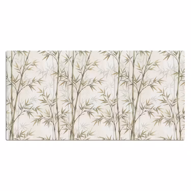 Bamboe - Bladeren - Natuur - Aquarel - Groen Muismat XXL klein -3d_leeg