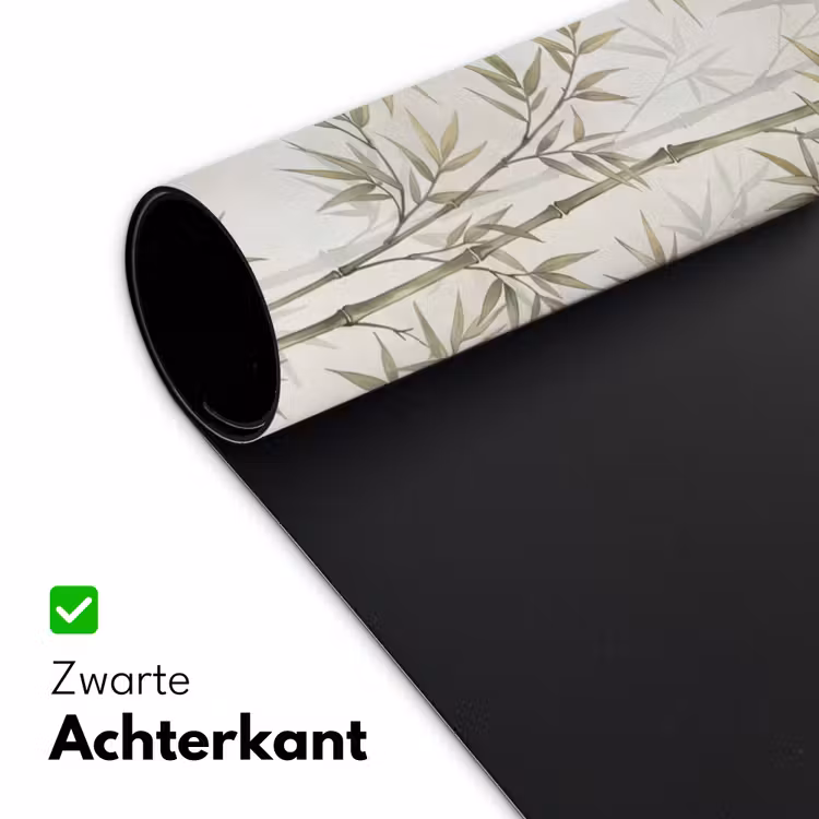 Bamboe - Bladeren - Natuur - Aquarel - Groen Muismat XXL klein -sfeer2