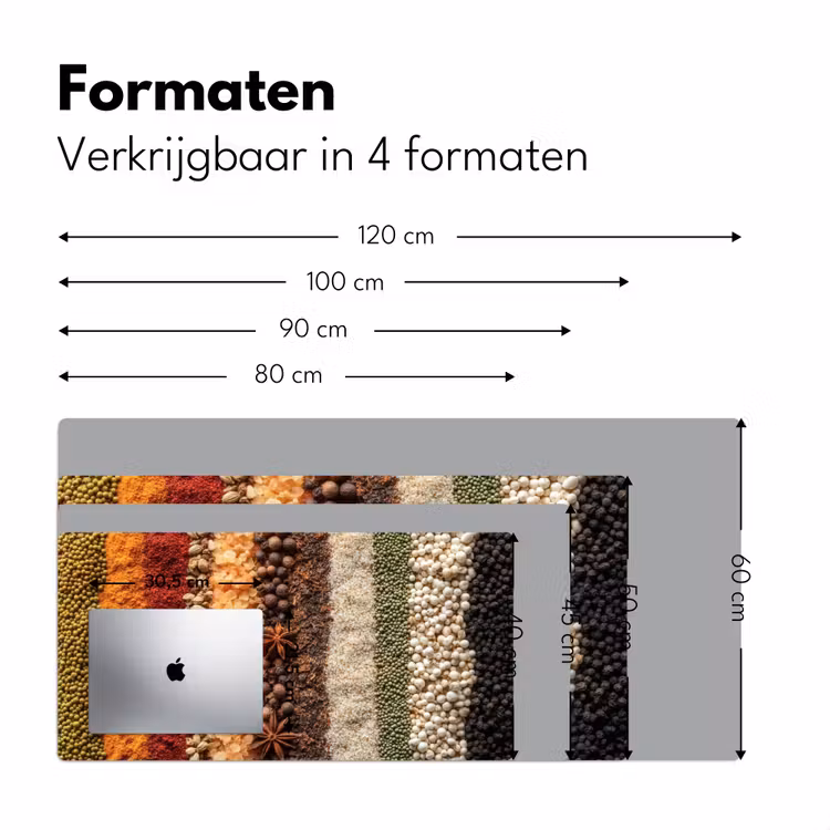 Banen - Verticaal - Kruiden - Variatie Muismat XXL klein -sfeer5