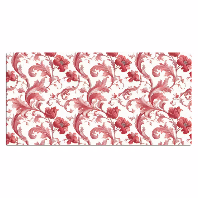 Barok - Patroon - Rood Muismat XXL klein 681 -3d_leeg