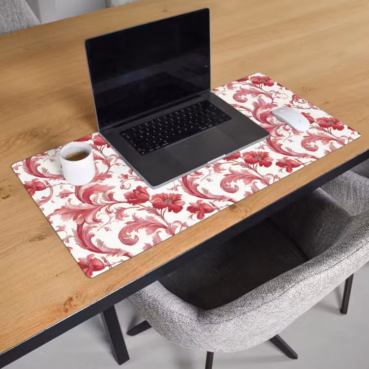 Barok - Patroon - Rood Muismat XXL klein 681 -sfeer1
