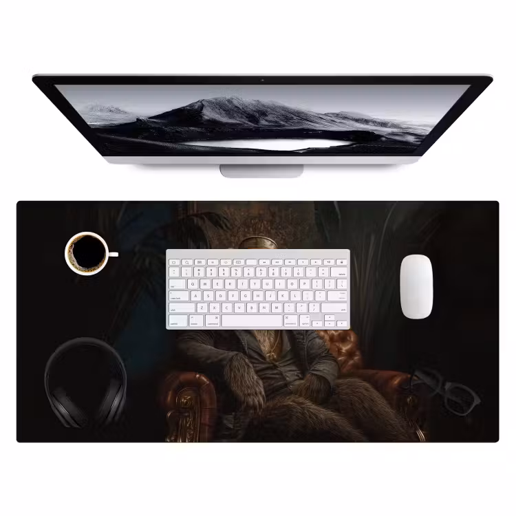 Beer - Bruin - Pak - Hoed Muismat XXL klein -3d