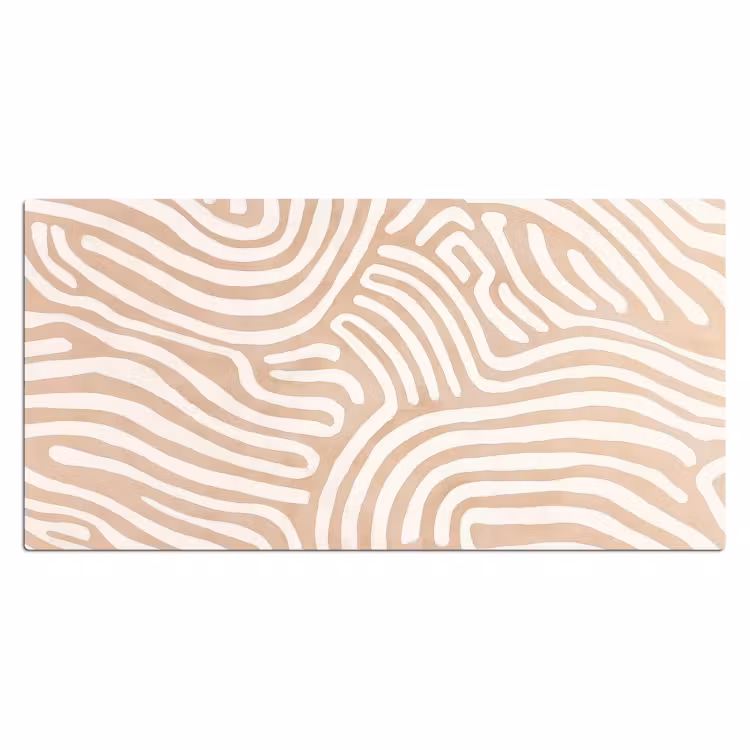 Beige - Aardspatroon Muismat XXL klein -3d_leeg