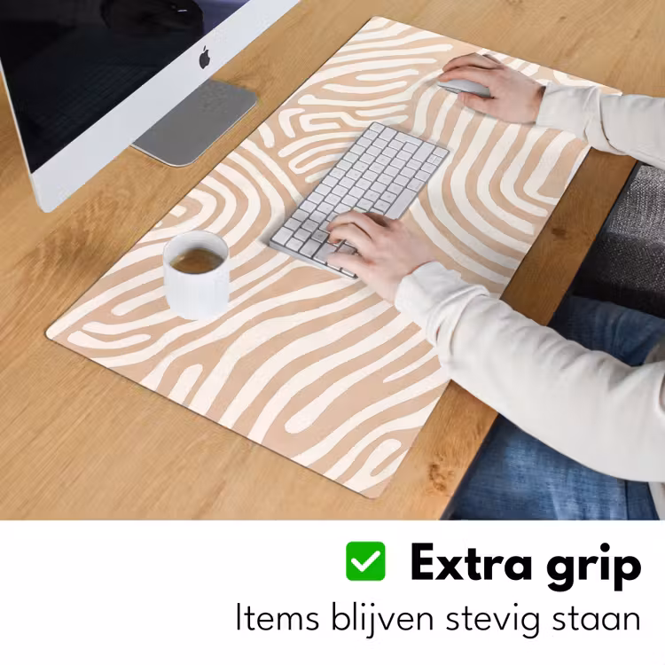 Beige - Aardspatroon Muismat XXL klein -sfeer3
