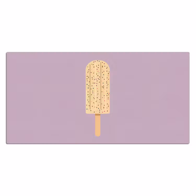 Beige - Ijsje - Spikkels Muismat XXL klein -3d_leeg