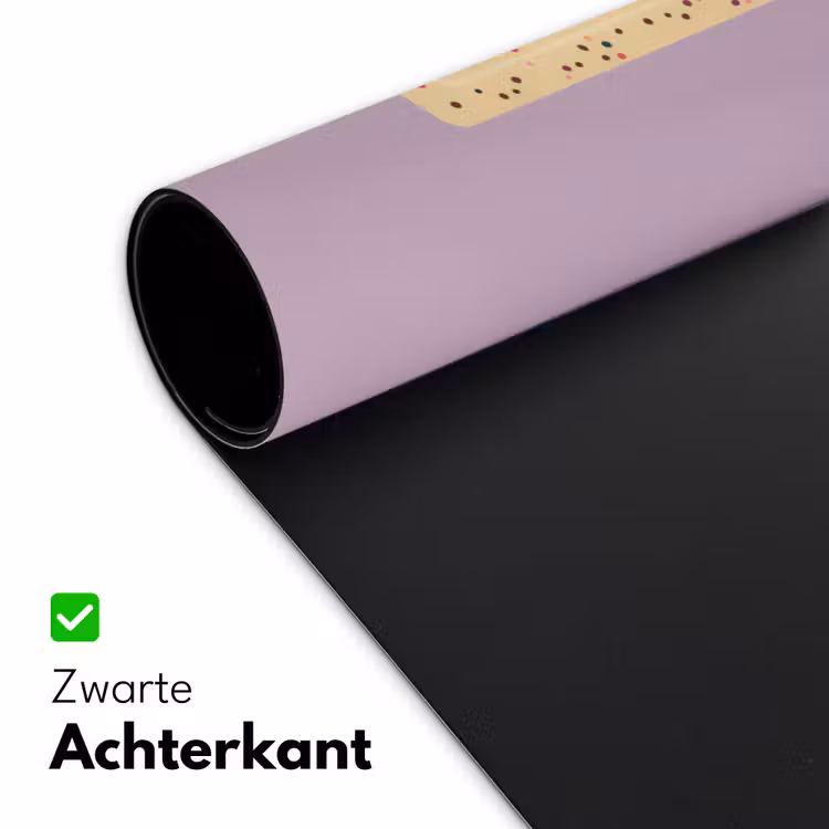 Beige - Ijsje - Spikkels Muismat XXL klein -sfeer2