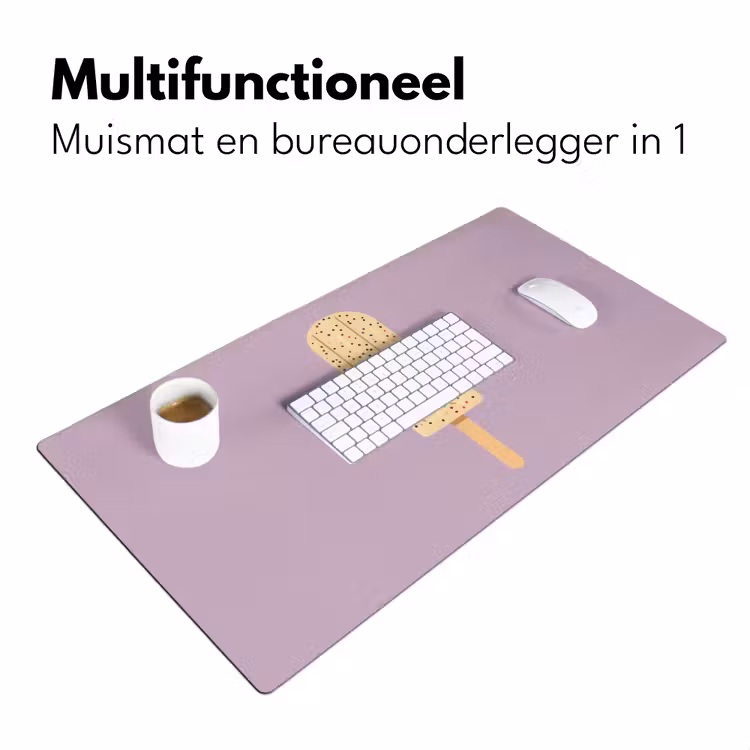 Beige - Ijsje - Spikkels Muismat XXL klein -sfeer4