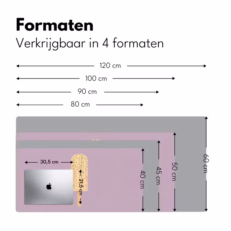 Beige - Ijsje - Spikkels Muismat XXL klein -sfeer5