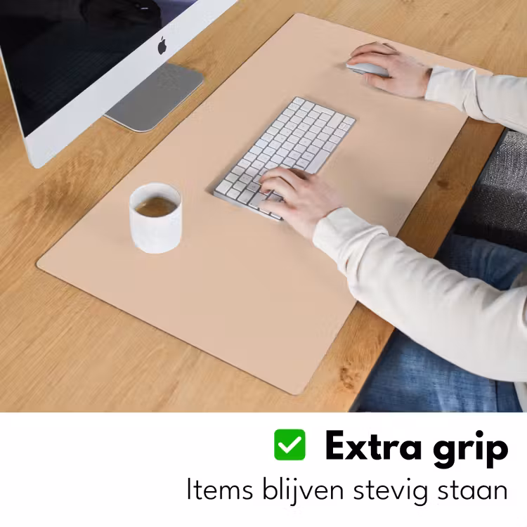 Beige - Kleuren - Effen Muismat XXL klein -sfeer3